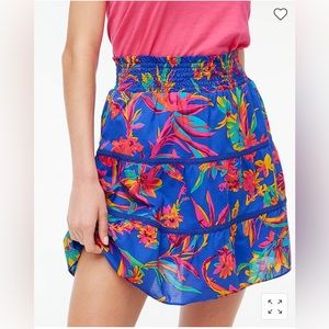 J. Crew Smocked tiered mini skirt Size XS